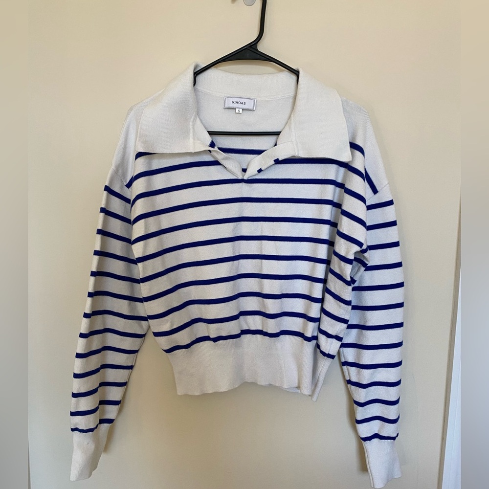RIHOAS striped long sleeves with collar